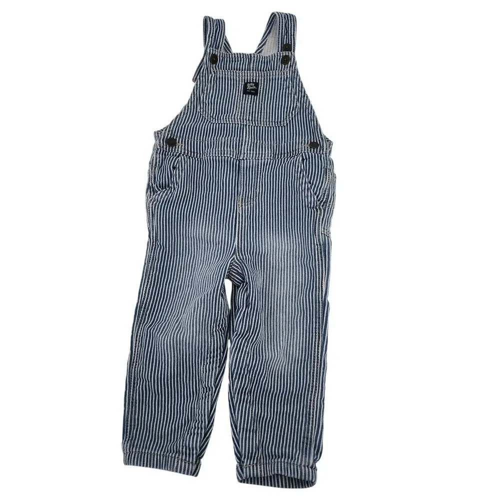24M Osh Kosh B'gosh striped overalls